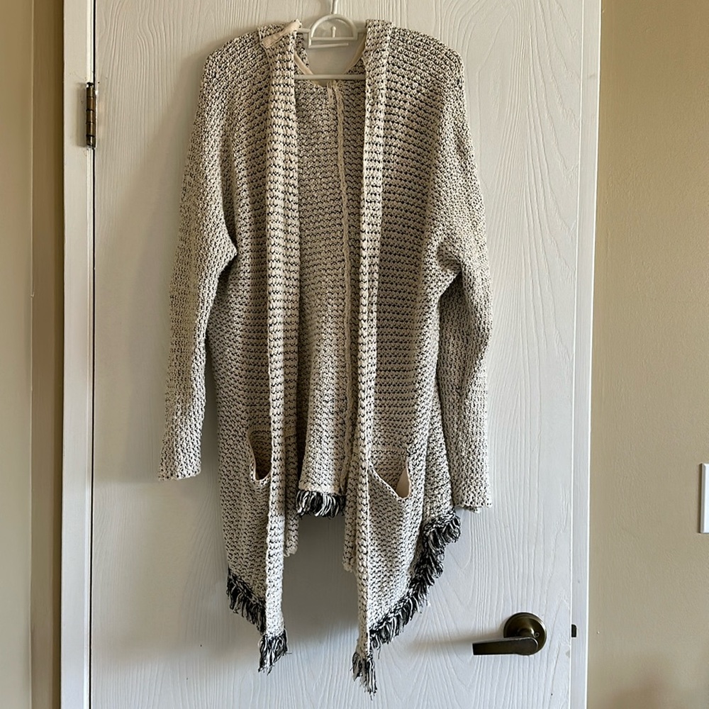 Free People Hooded Knit Sweater / Cardigan